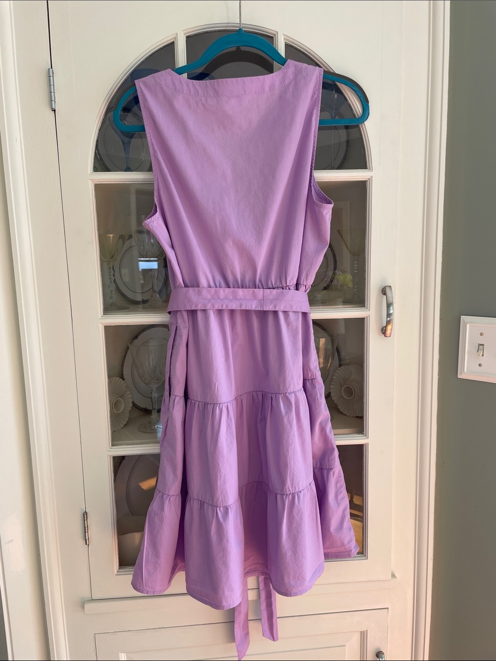 J. Crew Lavender Tiered Wrap Dress - Picture 3 of 6